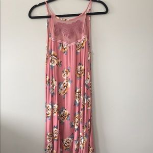 Blue Rain pink floral mini dress